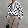 Bohemian Casual Long Sleeve Lapel Collar Loose Shirt