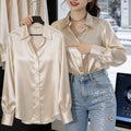Women's Spring Professional Korean Long Sleeve Shirt 2026 | Casual Shirt - Purple