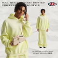 Fall/Winter Washed Distressed Spray-Dye Torn Frayed Edge Fleece-Lined Hoodie & Pants Set