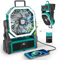 2025 Rechargeable Camping Fan - Display Screen & Light