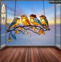 Hot selling beautiful bird acrylic living room courtyard pendant holiday scene decoration pendant gift