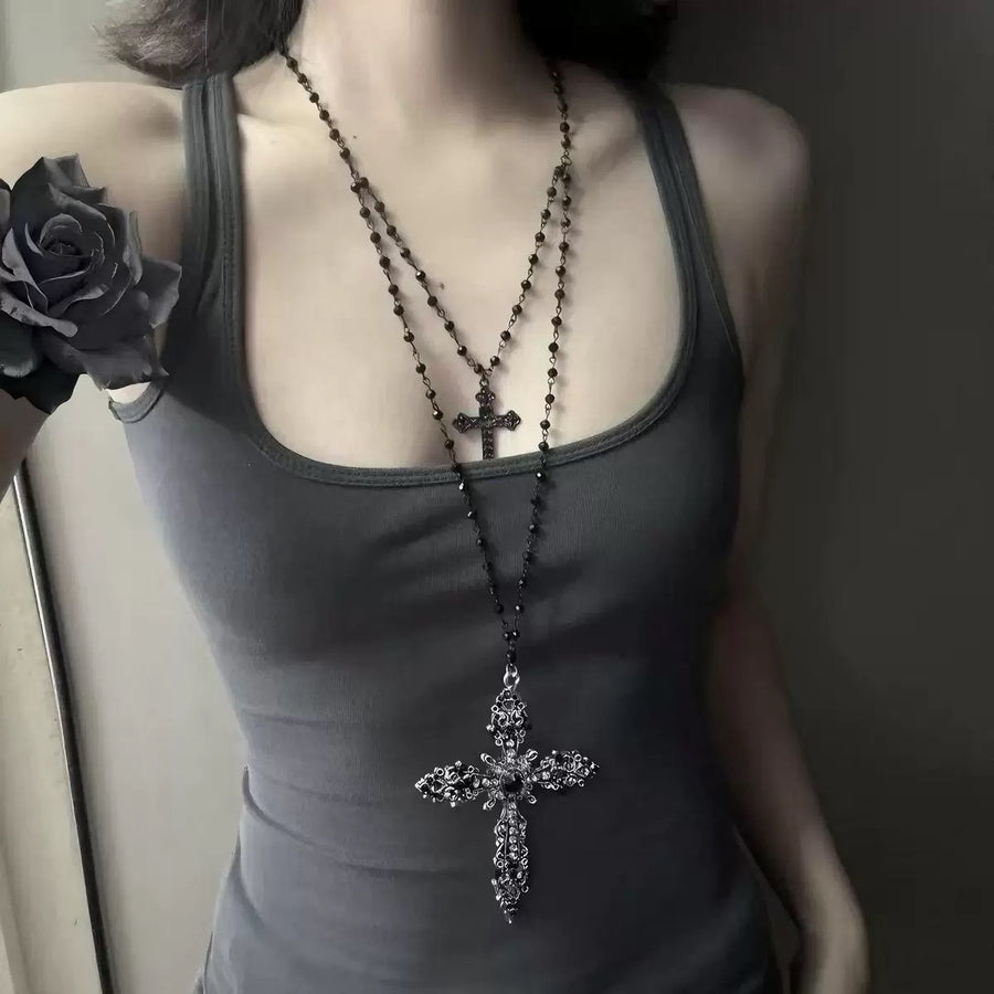 Y2K Starfish and Flower Statement Necklace - view 8