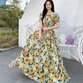 Women's Bohemian Floral Elastic Dress + Skirt + Long Skirt 2026 - 1-1#