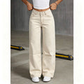 Casual High Waist Loose Straight Leg Pants