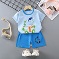 Women's Summer Cotton Short Sleeve Set 2026 | 2 Piece Outfit Set - Orange