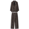 Women's Fall Korean Casual Petite Blazer Set 2026 | 2 Piece Outfit Set - Camel Pants