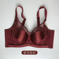 3337缎面无痕轻薄透气网纱软钢圈聚拢镂空杯内衣女调整型提拉文胸