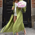 Women's Fashion Elegant Long Sleeve Mid-Length Long Jacket 2026 - Green