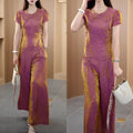 Summer Casual Elegant Pants + Top 2-Piece Set