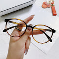 In Stock Prescription Glasses Ultra-Light Mustard Tea Retro Round Anti-Blue-Light No Rx Glasses Bare Face Small-Frame Prescription Sunglasses