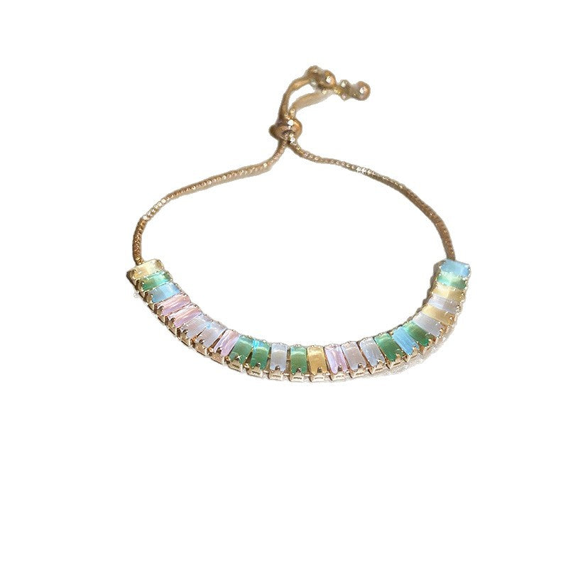 Zircon Iris Flower Cross Bracelet - view 5