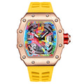 Swiss Brand Watch Men Overseas Mechanical Graffiti Quartz Watch Cutout Trendy Mens Watch Premium Waterproof