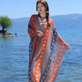 Women's Summer Ethnic Retro Frog Button Sun-Protection Shawl 2026 - As Pictured