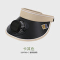 adult hat with fan, women's solar fan hat, charging dual-purpose sunshade, empty top, large brim, ko