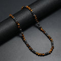 Western Bestseller Connect Head Unisex Bohemian Beaded Necklace Eye Dark Color Spliced Forest Style Trendy Fashionable Pendant