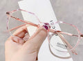 Anti-Blue-Light Myopia Glasses Frame Korean Trendy Overseas Face-Slimming Polygon Plano Bare Face Finish Item Student Prescription Sunglasses