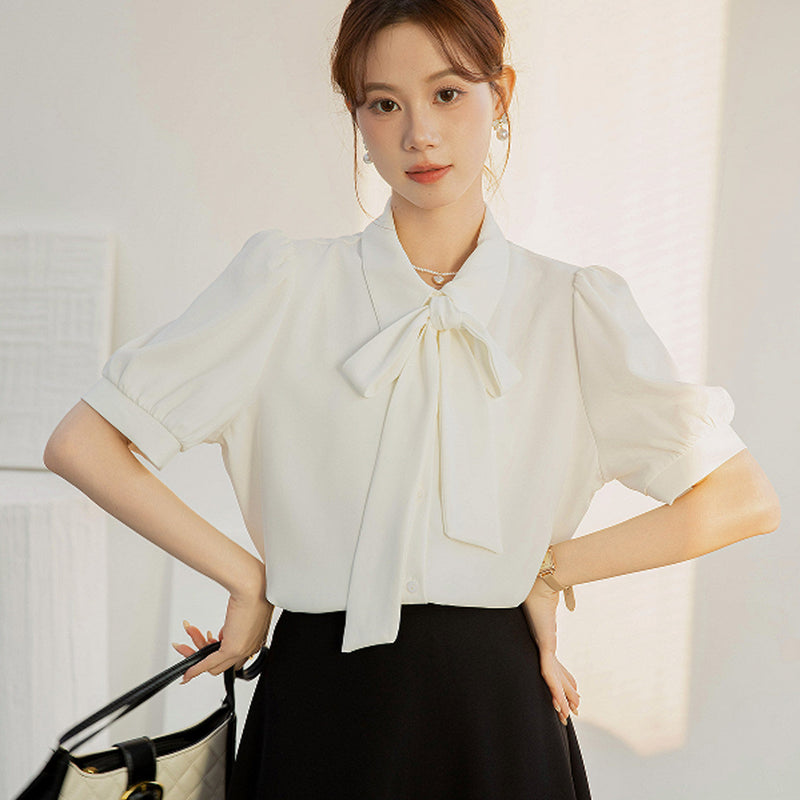 Summer Professional Formal Chiffon Short Sleeve Shirt