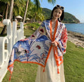 Women's Ethnic Shawl + Cape 2026 - Red