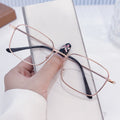 Si Pattern Gold Silk Glasses Men Face-Slimming Metal Fine Frame Photochromic Plano ins Stylish Prescription Glasses Frame