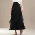 Office Fashion Pleated Fringe Heavy Skirt