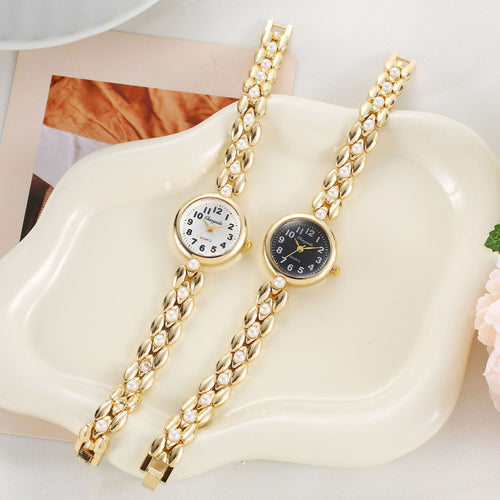2025 Cross-Border New Watch Supply Export Women Round Small Dial Fashionable Quartz Women Bracelet Watch