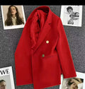Women's Fall Korean Elegant Waist-Tie Blazer 2026 - Coral