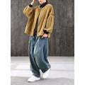 Spring Artistic Casual Plus Size Loose Lantern Harem Pants + Pants