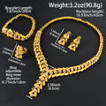 Middle East Jewelry Necklace Bracelet Set Ring Earrings Set Hot Sale Light Luxury Cubic Zirconia Bride Jewelry Set Gown Accessory