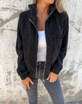Women's Fall Minimal Jacket 2026 | Trendy Jacket - Blue