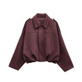 Women's Fall-Winter Casual Batwing Sleeve Loose Jacket + Top 2026 - Olive Green