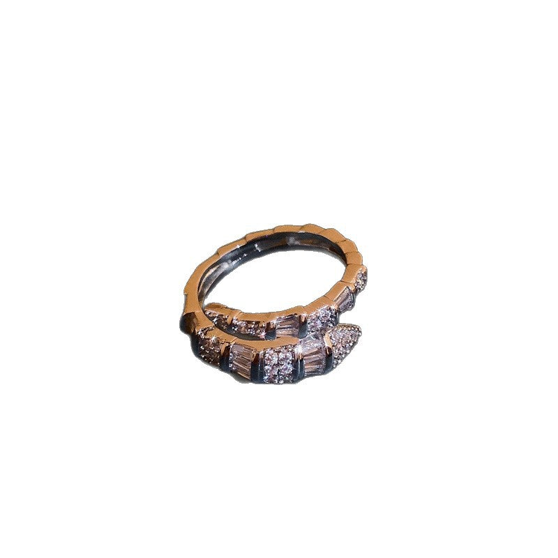 18K Gold-Plated Open-Ended Zircon Ring - view 5