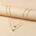 EU/US Import Bestseller Style Fashionable Simple Multi-Layer Five-Point Star Heart Teardrop Retro Clavicle Chain N6239