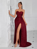 Women's Strapless Sexy Evening Gown Banquet Party