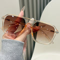 Big Frame Pair Bridge Women Sunglasses Premium New Western Fashionable Sunglasses UV-Proof Sun-Proof Men Sunglasses