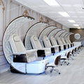 New luxury fully automatic electric foot bath chair C-shaped queen chair design SAP massage pedicure chair for