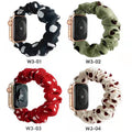 Overseas In Stock Polka Dot Large Scrunchie Watch Band Printed Women Fits apple iwatch Band Apple Hair Tie