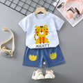 Women's Summer Cotton Short Sleeve Set 2026 | 2 Piece Outfit Set - Orange