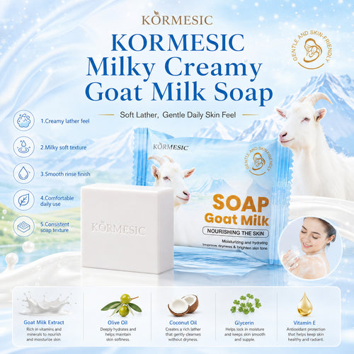 跨境KORMESIC全英文山羊奶皂milk soap清洁滋润外贸厂家现货批发