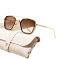 Pair Bridge Metal Sunglasses Western Fashionable Trendy New Unisex Personality Versatile Driving Sun-Proof Premium Sunglasses
