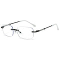 Ultra-Light Rimless Anti-Blue Plano Outdoor Fashionable Light-Changing UV-Proof Goggles Men Retro Sunglasses