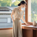 Summer Professional Fashion Shirt + Pants 2-Piece Set