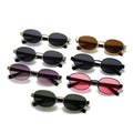 Fashionable Western New Metal Oval Round Women Premium Sun-Proof Glasses Men Overseas Retro Sunglasses