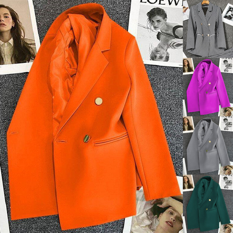 Women's Fall Elegant Slimming Blazer + Top 2026 | Casual Blouse - Orange Red