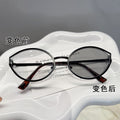 Sunglasses Premium Fashionable UV-Proof Overseas Export Sunglasses Western Cat-Eye Personality Light Color Sunglasses