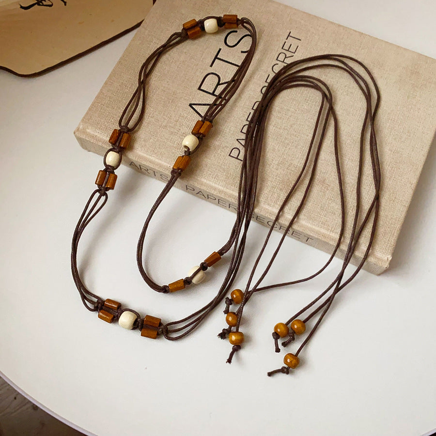 Bohemian Wooden Bead Waist Chain Belt - view 7