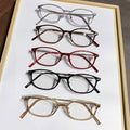 Anti-Blue-Light Reading Glasses Korean Book Nerd Ultra-Light Overseas Oval Round Retro Plano Single Vision Fashionable Reading Glasses