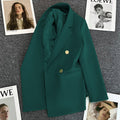 Women's Fall Elegant Slimming Blazer + Top 2026 | Casual Blouse - Orange Red