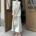 Women's Summer New Chinese Floral Dress + Shirt + Camisole Set 2026