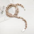 Gem Li New Bag Fabric Craft 2A Universal Data Cable Printed Pleated Scrunchie Charging + Data Transfer 1 Beige Wholesale