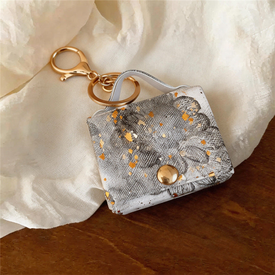 Leather Heart Bag Charm and Keychain - view 7